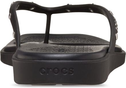 Crocs Miami Studded Flip Thermoplastische Dames Zwarte Slippers - EU 38 / UK 5