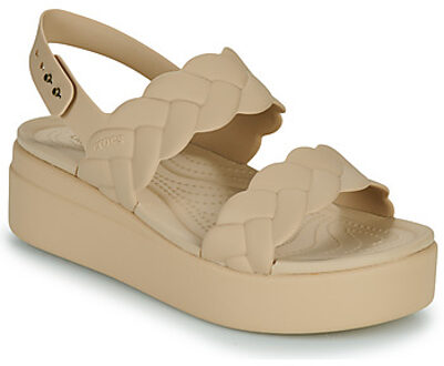 Crocs Sandalen met sleehak Crocs Brooklyn Woven Upper LW" Beige - 39 / 40,41 / 42