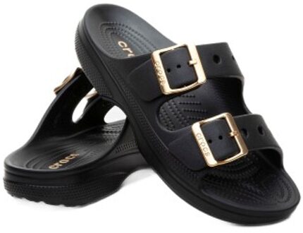 Crocs Saturday Metallic Buckle Sandal Bruin,Zwart - US W6 (EU 36-37),US W7 (EU 37-38),US W8 (EU 38-39),US W9 (EU 39-40),US W10 (EU 41-42)