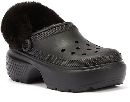 Crocs Stomp Gevoerd Klomp Dames Zwart Sandalen - EU 42 / UK 8