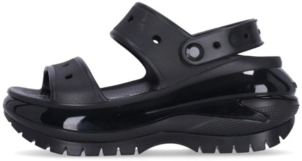 Crocs Zwarte Sandalen Mega Crush Collectie Crocs , Black , Dames - 38 Eu,39 Eu,36 Eu,37 EU