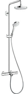 Croma select s 180 2jet showerpipe voor bad chroom wit 27351400 Wit / chroom