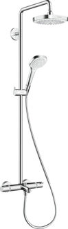 Croma select s 180 2jet showerpipe voor bad chroom wit 27352400 Wit / chroom