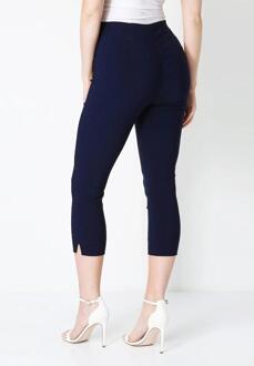 Crop-stretchbroek voor dames in marineblauw Navy