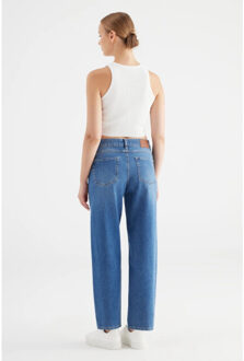 Cropped balloon jeans blue denim Blauw - 27