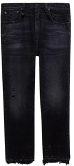 Cropped Jeans R13 , Black , Dames - W27,W28