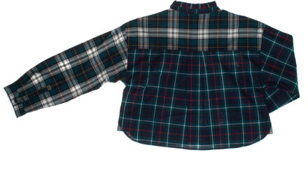 Cropped shirt lange mouw 484117 meisje - maat 4-5J / 104-110cm Groen