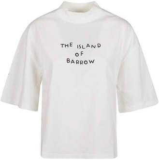 Cropped T-Shirt Barrow , White , Dames - L,M