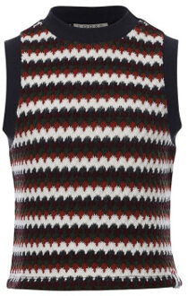 Cropped top fancy knit voor meisjes in de kleur Wit - 152