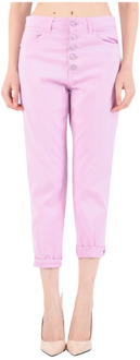 Cropped Trousers Dondup , Pink , Dames - W29,W26,W32,W24,W27,W31