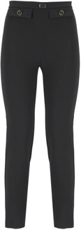 Cropped Trousers Elisabetta Franchi , Black , Dames - S,Xs