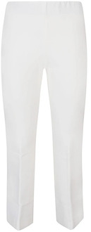 Cropped Trousers Liviana Conti , White , Dames - L,M