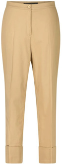 Cropped Trousers Marina Rinaldi , Brown , Dames - Xl,L,3Xl