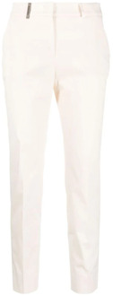 Cropped Trousers Peserico , Beige , Dames - Xl,M,S