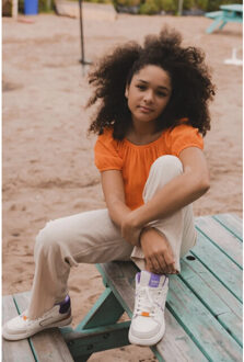 Cropped zomer top manderijn voor meisjes in de kleur Oranje - 128