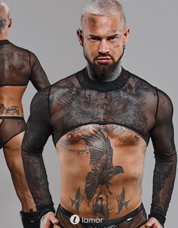 Croptop fijne mesh, Gaspar001 - Maat: S