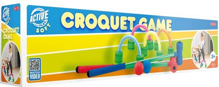 croquetspel junior 64 x 8,8 cm foam 9-delig