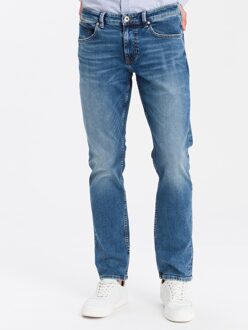 Cross Jeans Dylan regular fit e 195-102 Blauw - 36-34