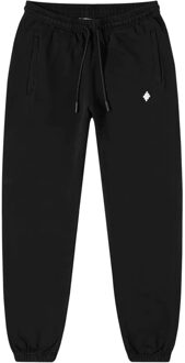 Cross relax sweatpants white Zwart - XL