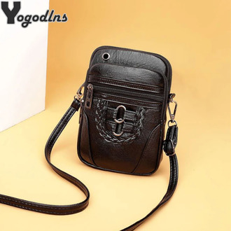 Crossbody Bags For Women PU Leather Messenger Bags Sac A Main Casual Shoulder Bag Female Vintage Handbags Bolsas Phone Purse Pac