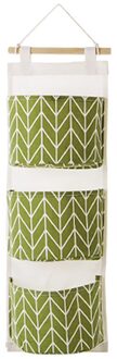 Crossbody Schouder 3 Grids Muur Opknoping Opbergtas Organizer Speelgoed Container Decor Pocket Pouch groen