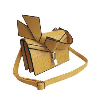 Crossbody Tassen Voor Vrouwen Zomer Golf Koreaanse Versie Van De Steen Patroon Textuur Schoudertas Messenger Vrouwen Tas au7 geel