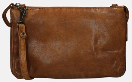 Crossbodytas Cow Lavato Leer - cognac