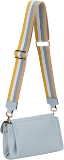 Crossbodytas gemaakt van leer Dames lichtblauw - One Size