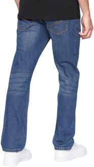 crosshatch Bandol Rechte Jeans Heren (Stone Wash) Navy/blauw