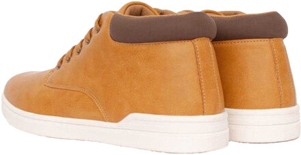 crosshatch Heren Alistair Leren Trainers (Bruin)