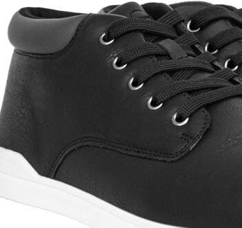 crosshatch Heren Alistair Leren Trainers (Zwart)