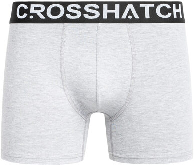 crosshatch Heren Astral Boxershorts (Set van 5) (Grijze Mergel) - maat M Grijs