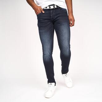 crosshatch Heren Barbeck Slim Jeans (Blauw Zwart) Navy/blauw