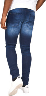 crosshatch Heren Barbeck Slim Jeans (Donkere wasbeurt) Navy/blauw - 30N