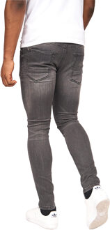 crosshatch Heren Barbeck Slim Jeans (Gewassen grijs) Houtskool - 36 Kort