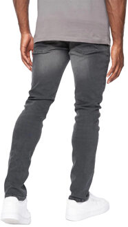 crosshatch Heren Barbeck Slim Jeans (Lichtgrijze wassing) Lichtgrijs