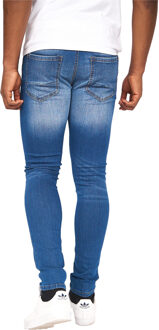 crosshatch Heren Barbeck Slim Jeans (Stone Wash) Navy/blauw - 32W/32L
