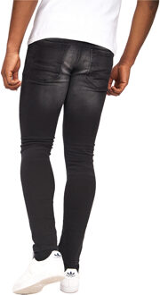 crosshatch Heren Barbeck Slim Jeans (Zwart wassen) - 40W/30L