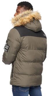 crosshatch Heren Bentlays Hooded Jacket (Olijf)