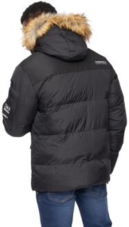 crosshatch Heren Bentlays Hooded Jacket (Zwart)