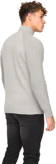 crosshatch Heren Birchin gebreide trui met volledige rits (Grijs) - L