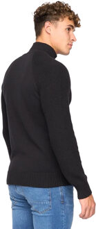 crosshatch Heren Birchin gebreide trui met volledige rits (Zwart)