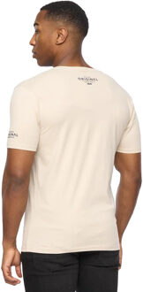 crosshatch Heren Boxvibe T-Shirt (Licht Steen) Kaki