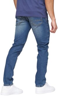 crosshatch Heren Buraca Slim Jeans (Stone Wash) Navy/blauw - 36 Normaal