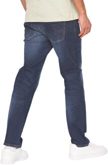 crosshatch Heren Cadman Rechte Jeans (Donkere wasbeurt) Navy/blauw