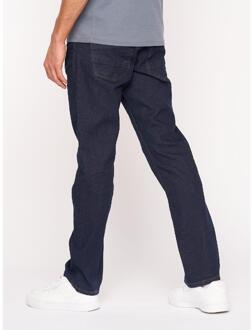 crosshatch Heren Cadman Rechte Jeans (Marine) Navy - 30N