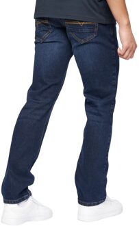 crosshatch Heren Chas Straight Jeans (Donkere wasbeurt) Navy/blauw