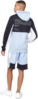 crosshatch Heren Compounds Hoodie (Marine / Lichtblauw) Navy