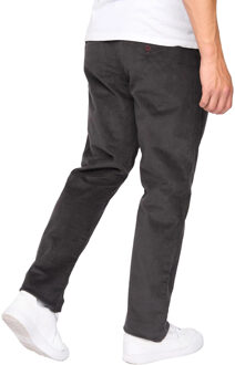 crosshatch Heren Cordout Losse Broek (Antraciet) Grijs
