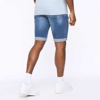 crosshatch Heren Crosshatch Riptrey Scratch Detail Denim Shorts in Blauw - 34 inch